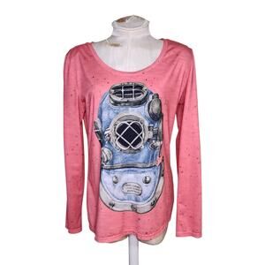 REEL LEGENDS Women’s Linnea Lea Szymanski Long Sleeve Diving Helmet‎ Top Size M
